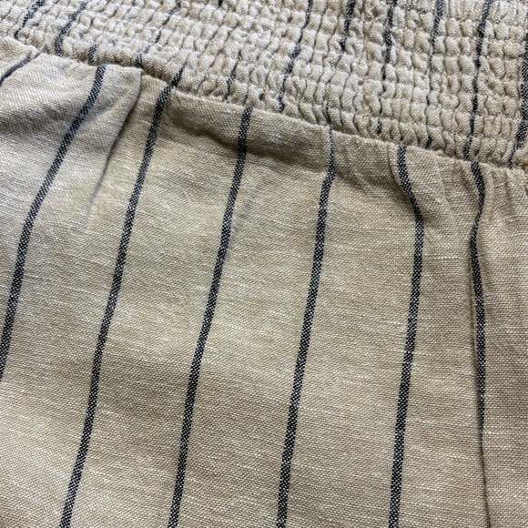 Maurices Tan and black Striped Wide Leg Pants, linen blend - Picture 5 of 7